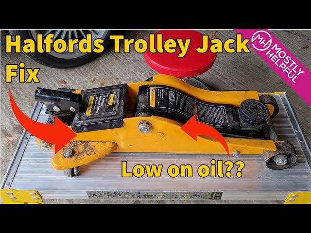 Halfords (SGS) Trolley Jack Fix - Air purge and oil top up