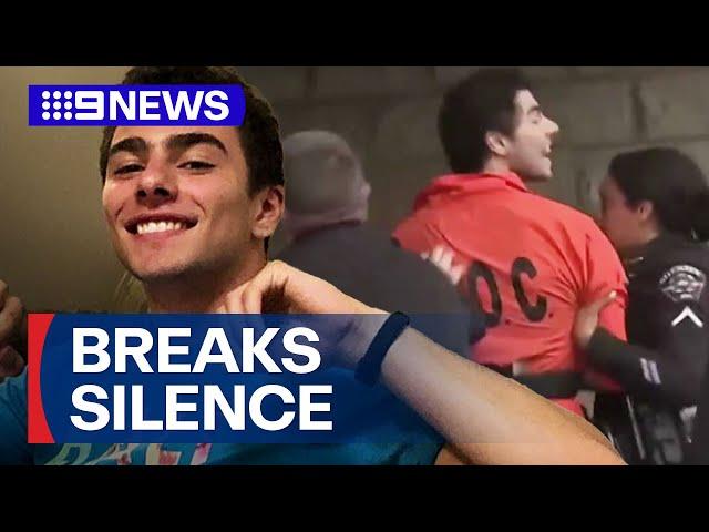 Suspected CEO shooter in angry outburst | 9 News Australia