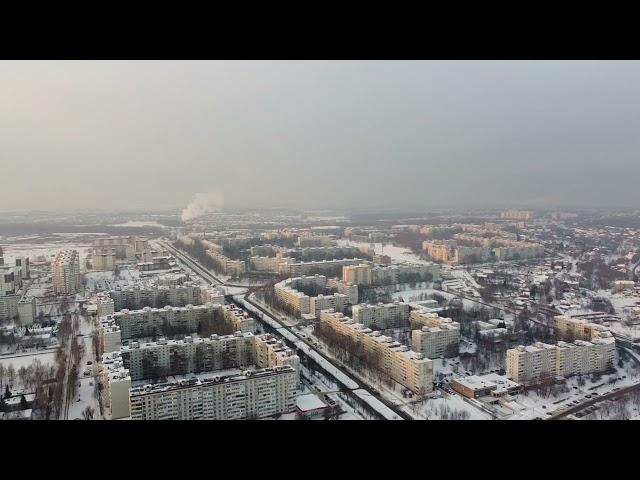 Коломна с высоты . Колычёво .  05.02.2022.   Dji mavic mini.