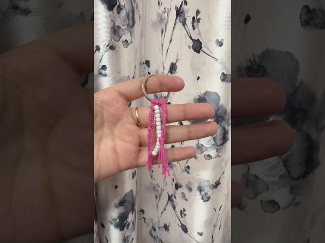 Keychain DIY#crochet#yarn#keychain#artistic#art#gift#asthetic#diy#handmade#fun#smallbusiness