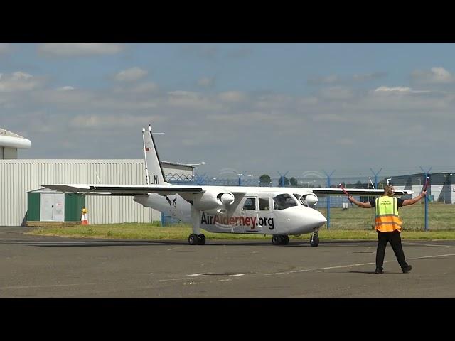 Air Alderney Charter Flight at Solent Airport taking a family to Alderney.