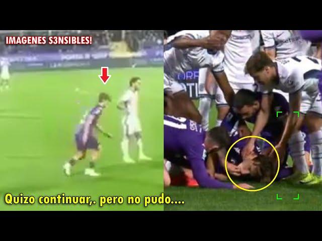 MOMENTO en el que se DESPLOMA EDOARDO BOVE con FIORENTINA ante INTER SUSPENDIDO HOY