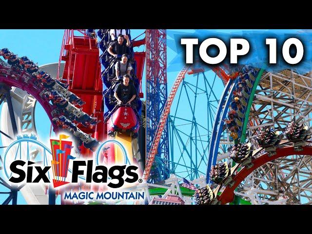 TOP 10 BEST Roller Coasters at Six Flags Magic Mountain 2024 