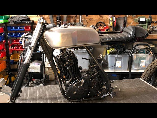 Suzuki DR650 Cafe Racer Custom Timelapse Build