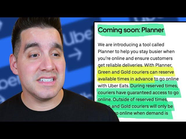 Uber Eats Drivers Can No Longer Drive Anytime (NEW Planner Tool)