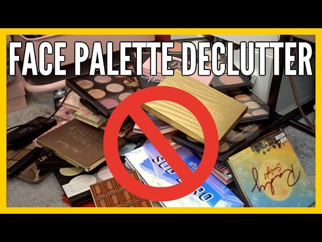 HUGE FACE PALETTE DECLUTTER  | makeupwithalixkate