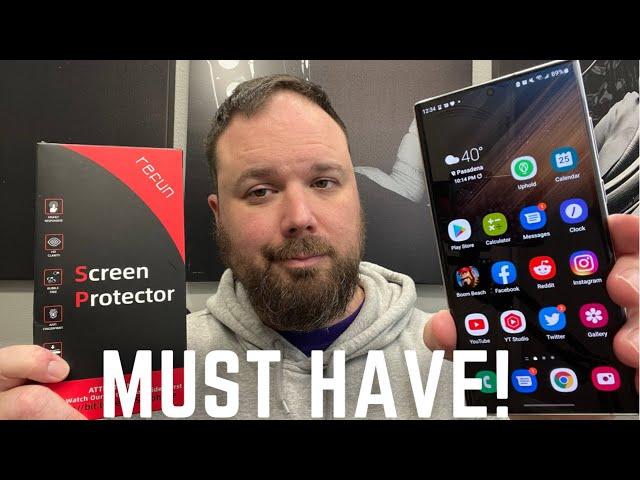 Best Screen Protector S22 Ultra!? 3 PACK FOR ONLY $9!