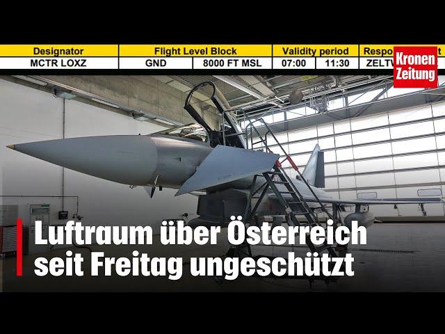 Luftraum über Österreich seit Freitag ungeschützt | krone.tv NEWS