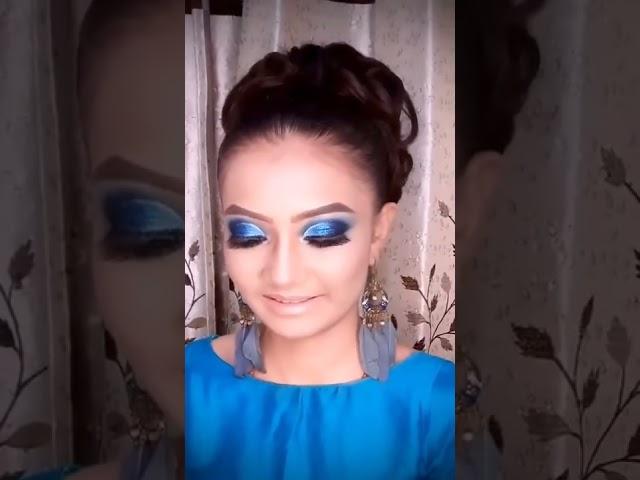 Blue International Eye Makeup By Makeover by Jayshree #reels #shorts 