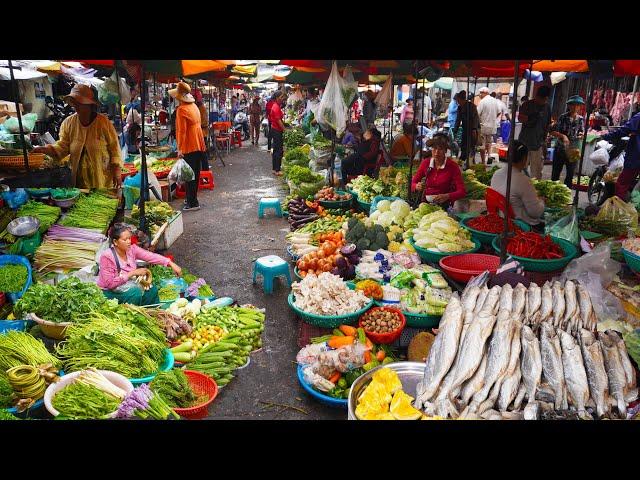 World fresh food supplies, Cambodian massive food supplies @ Chbar Ampov market