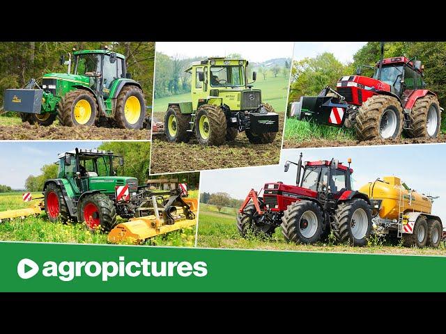 6 Zylinder Youngtimer Traktoren im Einsatz | Case 1455 XL, Fendt 312, MB Trac 1000, John Deere 6910