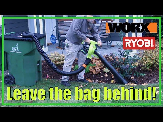 WORX Leaf Collection System will it WORK? | RYOBI Leaf Vacuum and Mulcher | 2021/42