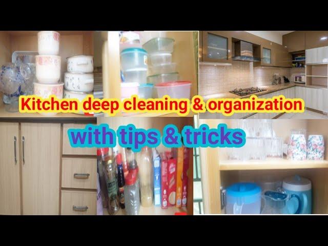 Kitchen deep cleaning & organization with tips & tricks