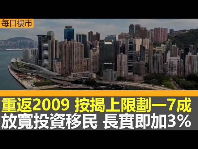 每日樓市｜長實3個項目即時預告提價3%｜施政報告: 放寬所有物業按揭上限至劃一七成 重返2009年逆周期措施前｜投資移民准買5000萬以上物業｜28Hse特約 : 每日樓市｜HOYTV資訊台｜有線新聞