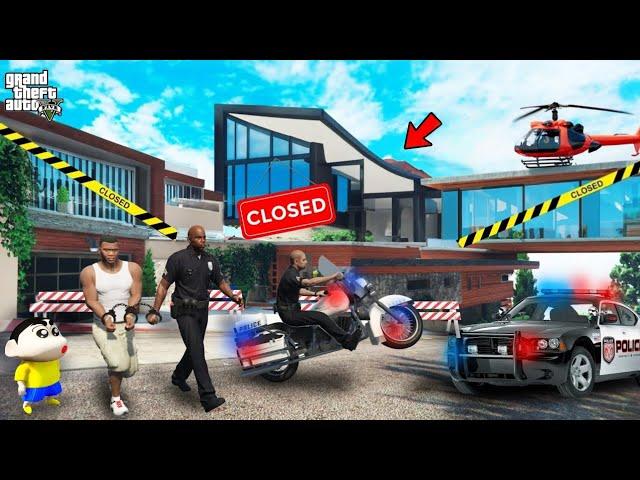 GTA 5: Franklin Shinchan New Ultimate Luxury House Upgrade Stopped By Police GTA 5!