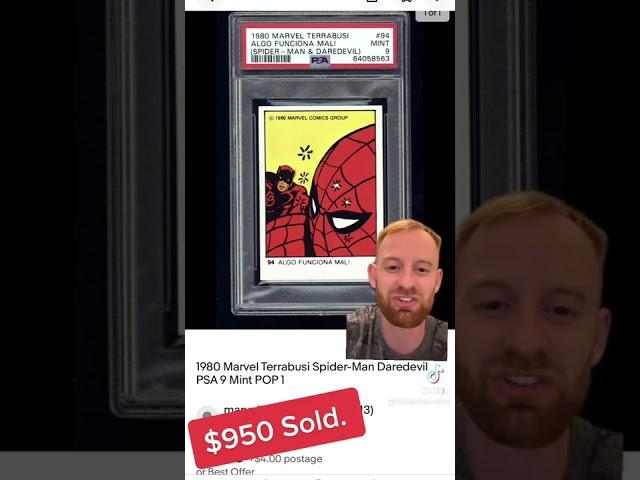 $950 Sold. Spanish Vintage card. #marvelcards #marvel #sportscards