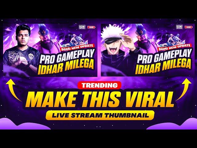 Make This Viral  Live Stream Thumbnail for BGMI / PUBG | How to Make Live Stream Thumbnail for BGMI