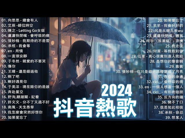 2024抖音最最最火2024流行歌曲【抖音神曲2024】抖音神曲202440首超好聽的流行歌曲 : 張妙格 - 我期待的不是雪, 向思思 - 總會有人, 盧盧快閉嘴 - 會呼吸的痛 , 我會等