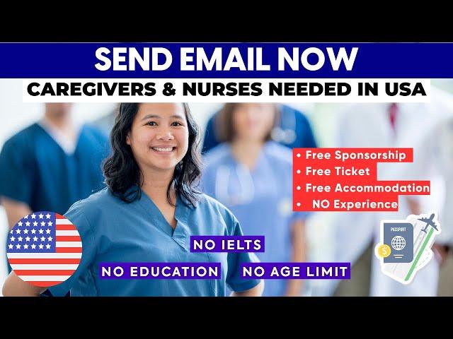 URGENT! Relocate to USA free  Nurses & Caregiver jobs in USA with visa sponsorship caregivers in us