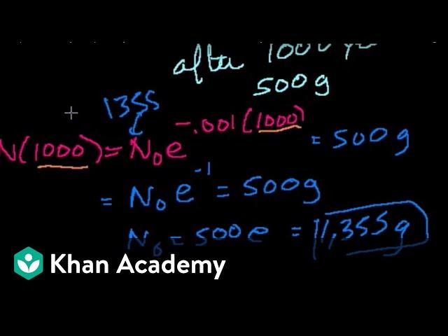 Introduction to exponential decay | Physical Processes | MCAT | Khan Academy