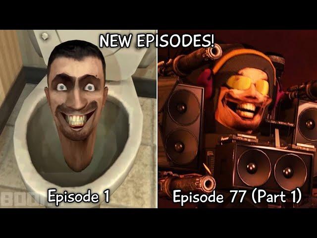 Skibidi Toilet 1 - 77 Part 1 All Episodes (60 FPS REMASTERED) Upgraded DJ Toilet (Episode 77)