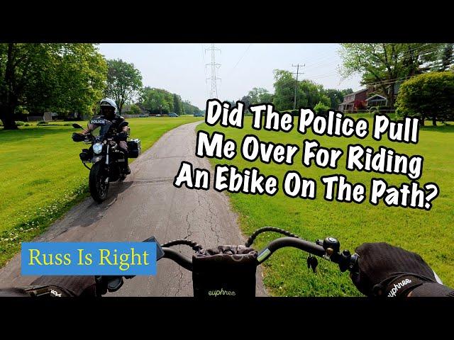 Police Motorcycle Patroling One Of My Bike Paths!