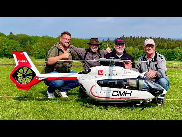 Stunning Helifactory RC Eurocopter H145-D3 CMH with new original Flexbeam 5-Blade Rotorhead!