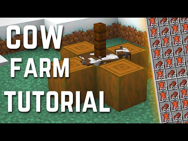 EASY COW FARM TUTORIAL - Minecraft 1.20