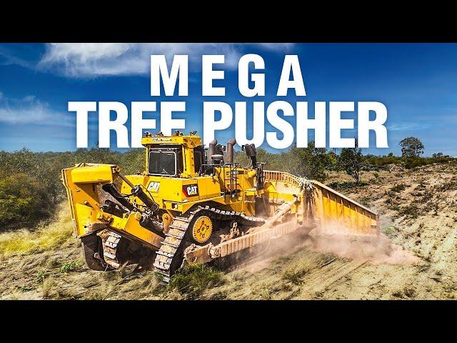 Cat D10 Bulldozer Pushing Trees In Western Queensland