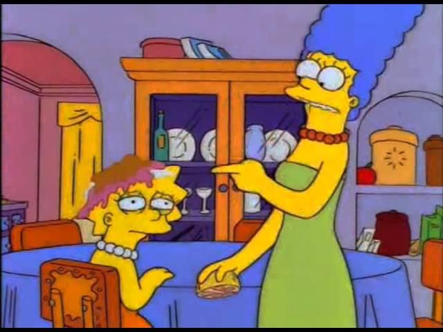 The Trick To Getting Out Gum... (The Simpsons)