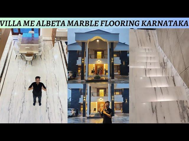 VILLA ME Makrana albeta marble flooring Karnataka project completed call 9214804444