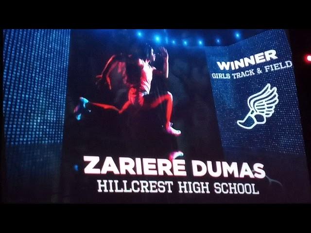 Upstate Sport Award Girl Track Athlete of the Year Zariere Dumas