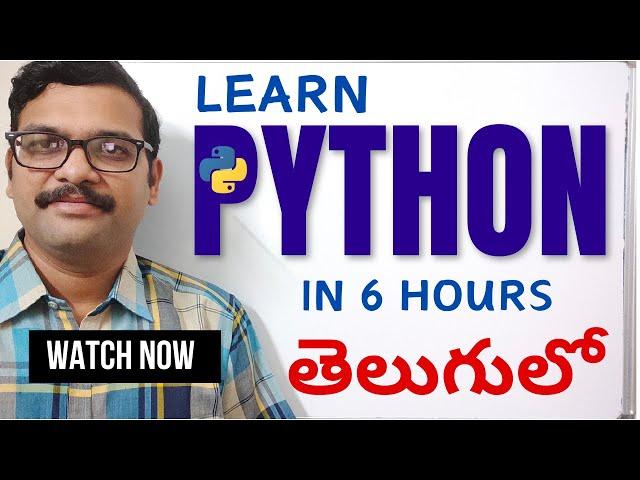 Learn Python from Scratch with Implementation (తెలుగు లో) || Python Programming