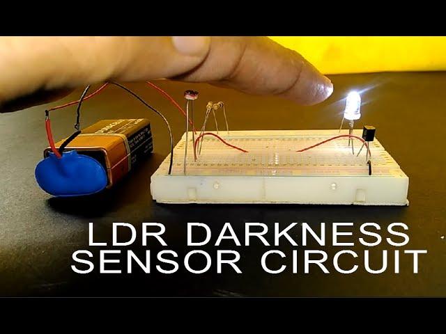 How to make LDR Darkness Sensor Circuit Simple DIY