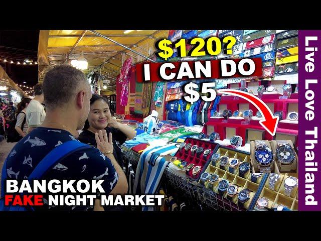 BANGKOK Fake Night Market Shopping Spree | 1st Copy Items | Prices & Quality  #livelovethailand