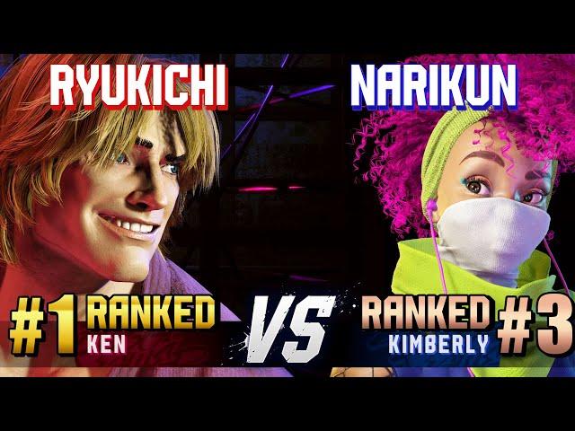 SF6 ▰ RYUKICHI (#1 Ranked Ken) vs NARIKUN (#3 Ranked Kimberly) ▰ High Level Gameplay