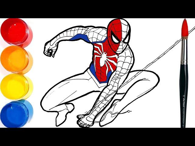 How to draw SPIDER-MAN Drawing and Coloring Pages | Tim Tim TV