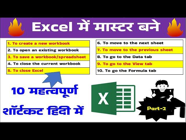 Useful Keyboard Shortcuts in Excel Part-2 In Hindi |Gyan Section Excel Tips| #gyansection #excel