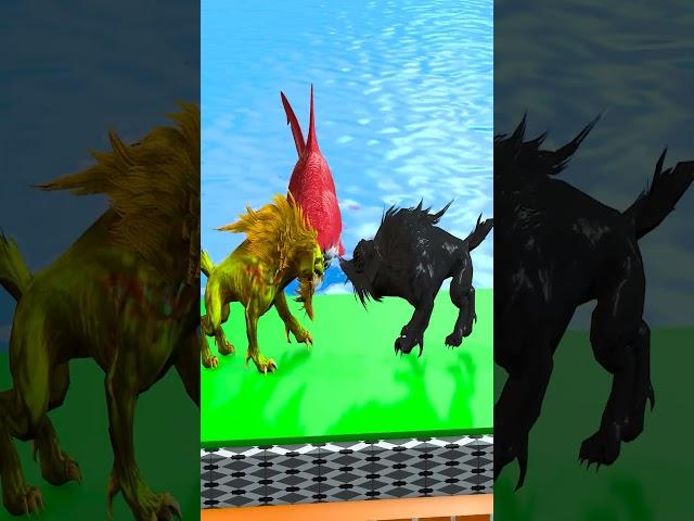 Clash of Kings: Black Hyena vs White Hyena Battle for the Animal Kingdom | 3D Animals Cartoon 2024