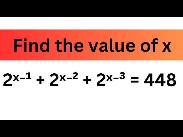 An interesting exponential equation solution for math nerds