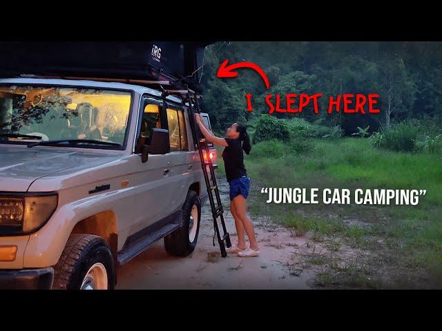 What sleeping in Gerik jungle car camping feels like. Surviving mosquitoes in my Land Cruiser ASMR