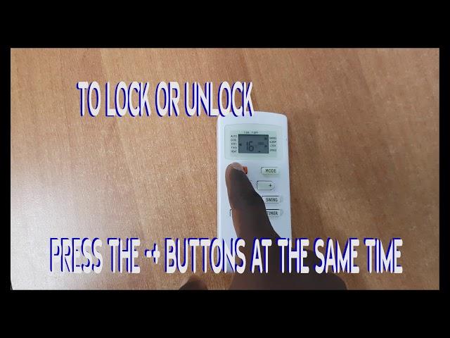 HOW TO LOCK & UNLOCK ANY AIR CONDITIONER (AC) REMOTE