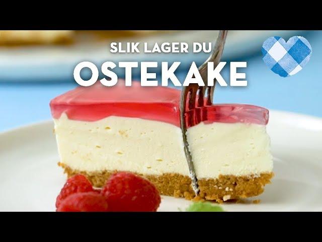 Ostekake med géle - kjeks og smørbunn, syrlig fyll og søt gele | TINE Kjøkken