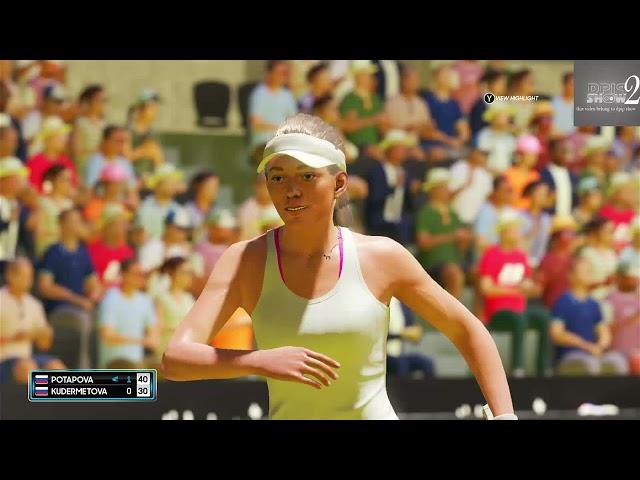 Anstasia Potapova vs Veronika Kudermetova     Rome open (13/05/2023)  gameplay on AO Open 2