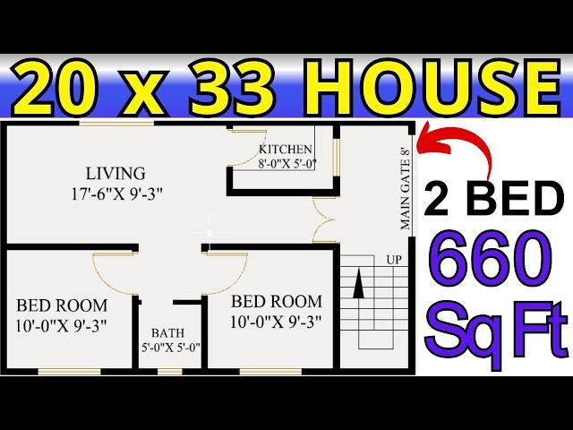 HOUSE PLAN 20x33 DESIGN 660 SQUARE FT . फ़्लोर प्लान 20x33 डिज़ाइन .LAYOUT PLAN