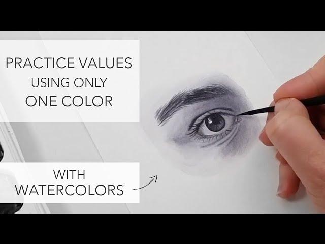 Painting an eye with watercolors #watercolorpainting