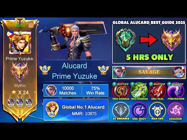 I Reach Mythic in “5 Hrs”  Buffed Alucard New Best Build & Emblem in New Update! (not clickbait)
