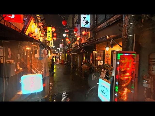 4K・ Tokyo rainy night walk around Akabane