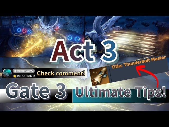 [Lost Ark] Gate3 Ultimate Tips (Act3)