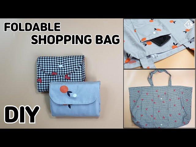 DIY FOLDABLE SHOPPING BAG / Big Grocery Bag/ eco bag/ sewing tutorial [Tendersmile Handmade]